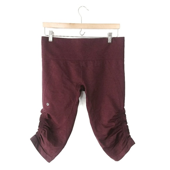 lululemon athletica Pants - Sold❗Lululemon In The Flow Crops II Burgandy 10